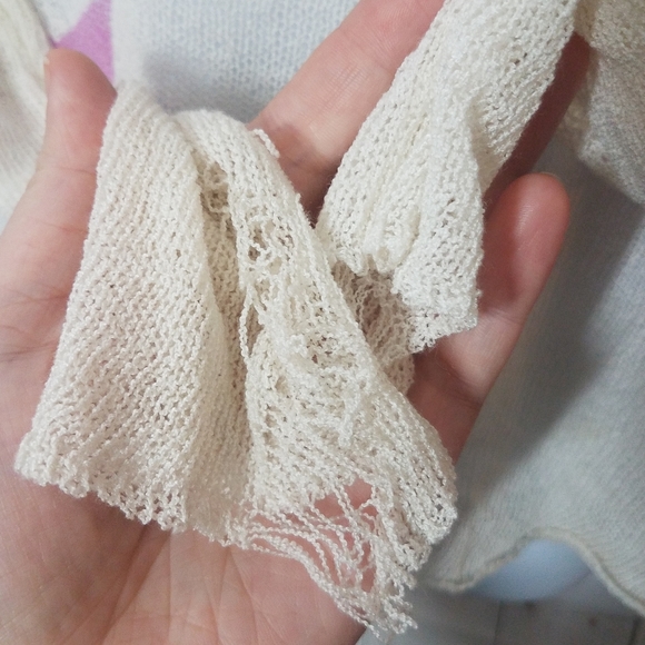 Star Print Sheer See Through Sweater - Picture 4 of 11